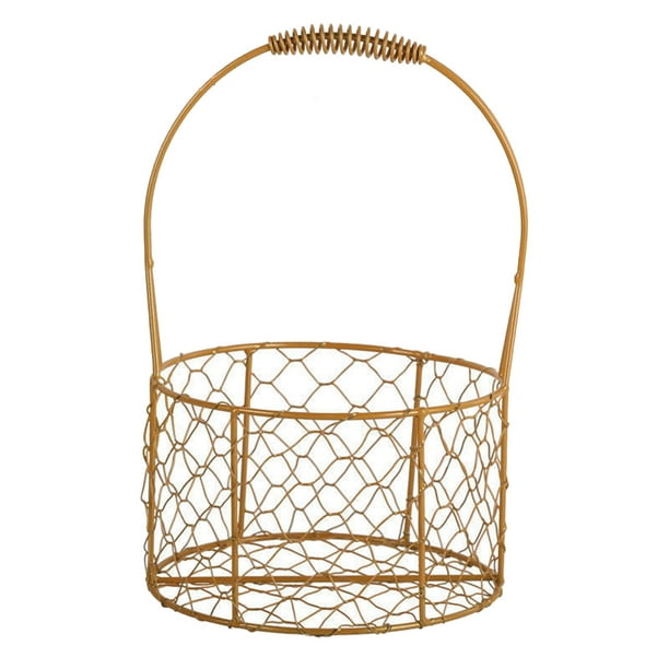 Cateissary Cesta de flores portátil de mano para ceremonia de boda, cestas de pétalos huecos para banquetes de fiesta, papelera organizadora, Almacenamiento y organización del hogar 22cm