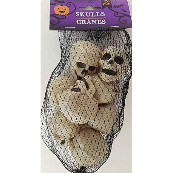 Minicalaveras humanas Decoration Greenbrier para Halloween, paquete de 8