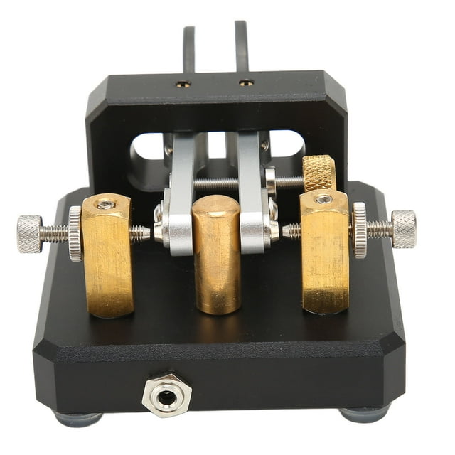Double Paddle Morse Code Key, Lightweight Portable CW Telegraph Key with Stable Contacts, Morse Code Key for Camping, Indoor