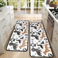 thumbnail image 4 of Kitchen Rugs Sets Of 2,Dachshund Footprint Anti Fatigue Kitchen Mat Rugs Non Slip Washable,Decorative Kitchen Floor Mats for Kitchen,Sink,Laundry,17"x47"+17"x47", 4 of 5