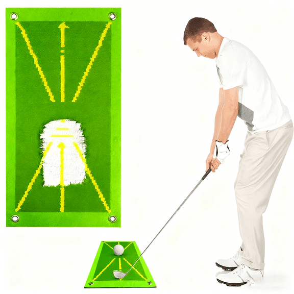 Golf Hitting Mat,Golf Hitting Training Mat for Swing Path Feedback, Instant Path Feedback, Correct Hitting Posture, Indoor/Outdoor Training Aid