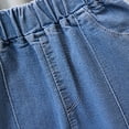 thumbnail image 6 of CPNG Girls Slimming Flare Jeans Teen Girls Daily Elastic High Waisted Bow Decoration Flared Trousers Casual Bell Bottom Denim Pants(F,6-7 Years), 6 of 6