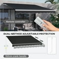 thumbnail image 4 of Outsunny 12' x 10' Electric Retractable Awning w/ Remote Controller, Black, 4 of 10