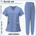 thumbnail image 1 of Summer Short Sleeve Work Suit Women Men's Uniforms Doctor's, 1 of 6