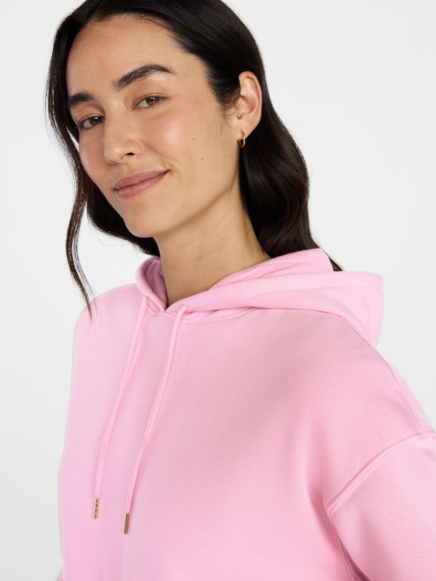 Time and Tru Women's Bubble Hem Pullover Hoodie, Size XS-XXXL