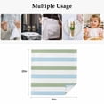 thumbnail image 4 of Sage Green Blue Striped Cloth Napkins, Farmhouse Sage Green Stripes Washable and Reusable Dinner Napkins Set of 6, Table Napkin for Kitchen Party Birthday Wedding Hotel Housewarming 20"x20", 4 of 8