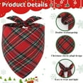 thumbnail image 3 of TELOLY Dog Christmas Bandana 2 Pack Classic Plaid Triangle Dog Scarf for Small Dogs and Large Cats Holiday Dog Christmas Costume for Festive Photo Prop Party Decor (Green&Red), 3 of 7