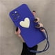 thumbnail image 1 of Funda de teléfono suave con corazón de amor negro 3D lindo coreano con correa de muñeca para iPhone 14 13 12 11 Pro Max X XS XR 7 8 plus funda Simple Tan Jianjun unisex, 1 of 2