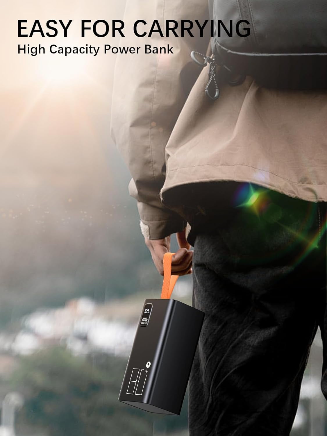 SUMMIT 80000mAh Power Bank Fast Charging, 30W PD & QC 3.0 High Capacity Portable Charger, 5 Output 2 Input USB-C Large Battery Pack with LED Display for Phone Tablet Outdoor Camping Travel Office