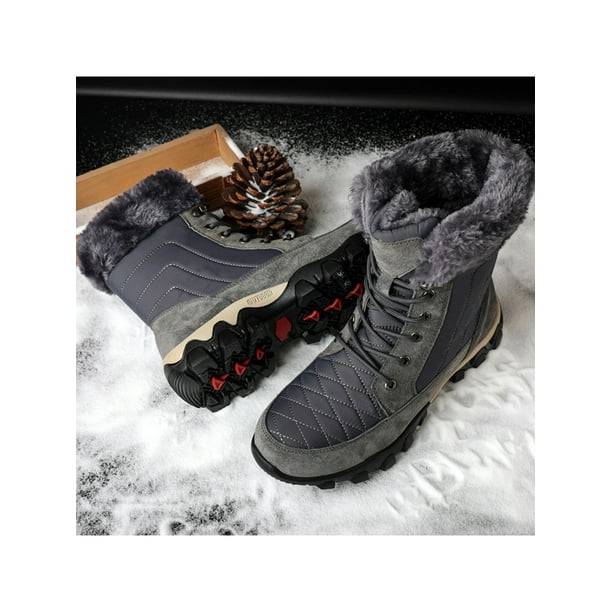 Hiver hommes bottes chaussure homme chaussures chaud fourrure