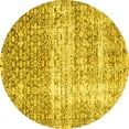 thumbnail image 1 of Ahgly Company Indoor Round Persian Yellow Traditional Area Rugs, 6' Round, 1 of 4