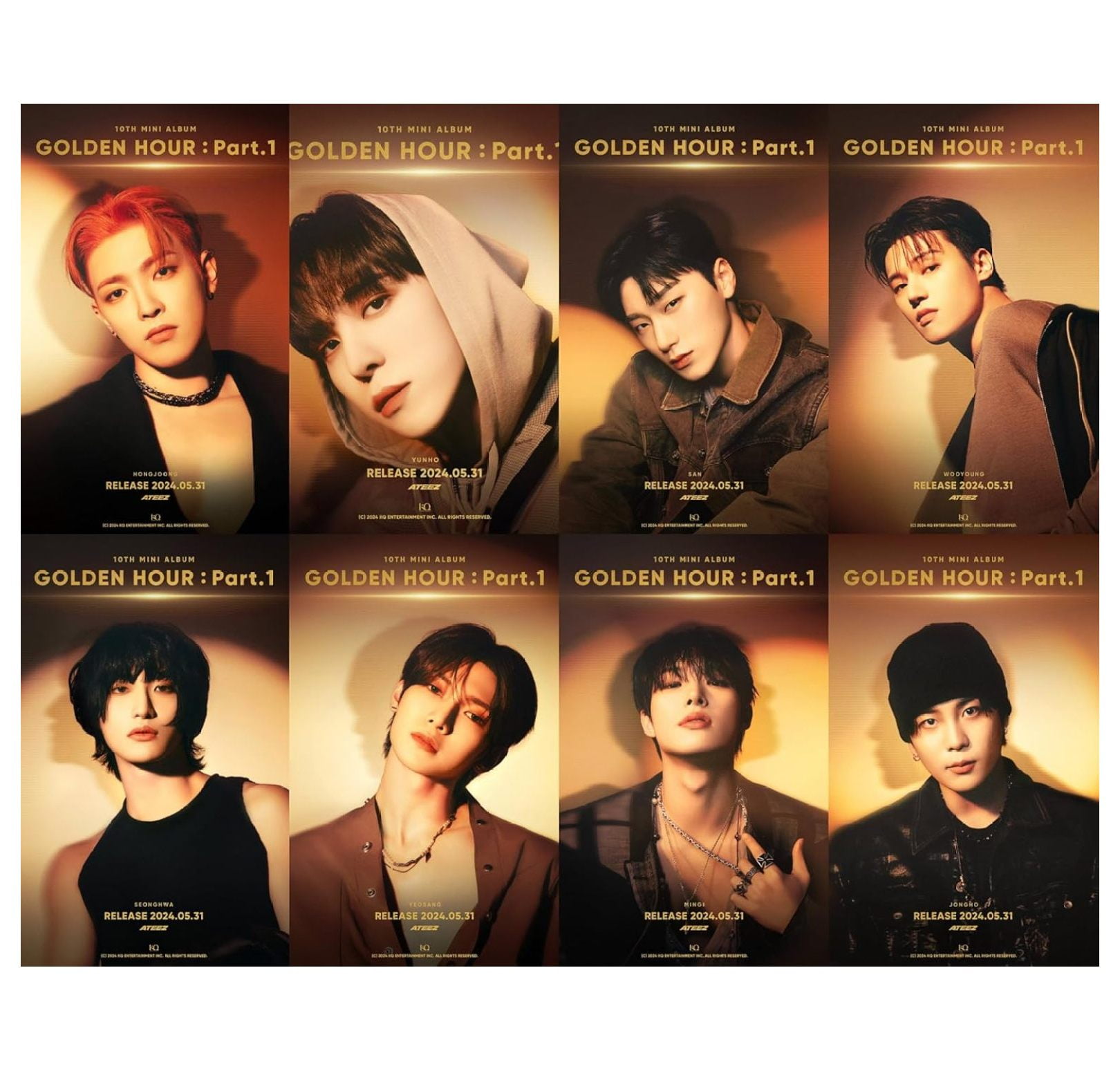 ATEEZ ① ATEEZ GOLDEN HOUR : Part.1 10th Mini Album with Tracking