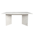 thumbnail image 6 of Tcbosik 63" - 78.7" Extendable Dining Table with Faux Marble Top, Modern Kitchen Table for 6-10 Person, Accent Table for Living Room, White, 6 of 9
