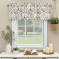 thumbnail image 3 of Floral Mushroom Window Valance Curtain Green Leaves Plant Rod Pocket Short Curtain for Living Room, Bedroom & Kitchen Window Decor 42x12in, 3 of 8