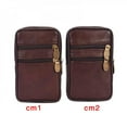 thumbnail image 3 of Running Bags Men Genuine Leather Waist Pack Bag Double Zipper Cell Mobile Phone Case Coin Purse Pocket Pouch Male Pro Outdoor NEWWAY, 3 of 6