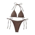 thumbnail image 4 of Conjunto de bikini para mujer, traje de baño elegante para club, fiesta, vacaciones, salones, playa Café, 4 of 9