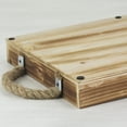 thumbnail image 6 of Wooden Rectangular Tray With Rope Side Handles - Brown, 6 of 7