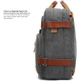 thumbnail image 3 of CoolBELL Convertible Backpack Messenger Shoulder Bag Laptop Case Business Briefcase Multi-Functional Travel Handbag Fits 17.3 Inch Laptop for Men/Women (Canvas Dark Grey), 3 of 14