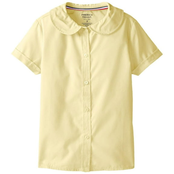French Toast Girls 7-20 Short Sleeve Peter Pan Blouse (Yellow - 8)