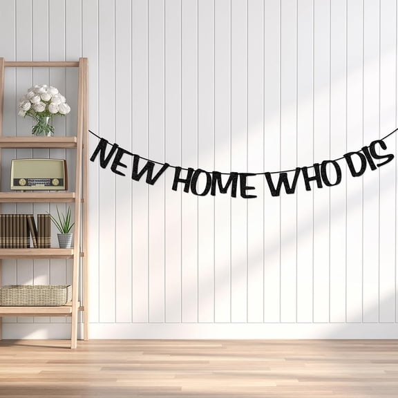 New Home Who Dis Banner, Housewarming Party Decorations, New Home Party Decor, PRE STRUNG