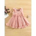 thumbnail image 2 of Bagilaanoe Toddler Baby Girl Princess Party Dress Flower Gir Dress 6M 12M 18M 24M 3T 4T Petal High Waist Ball Gown Tulle Dresses, 2 of 9