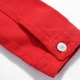 thumbnail image 4 of Veste Blazer pour Femmes Femmes Mode Revers Uni Décontracté Boutons Veste en Jean Cardigan, 4 of 9