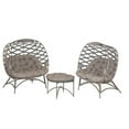 thumbnail image 3 of Flowerhouse FHPC400-XW-SAND-SET 56 in. Cozy Crossweave Pumpkin Conversation Set, Sand, 3 of 4