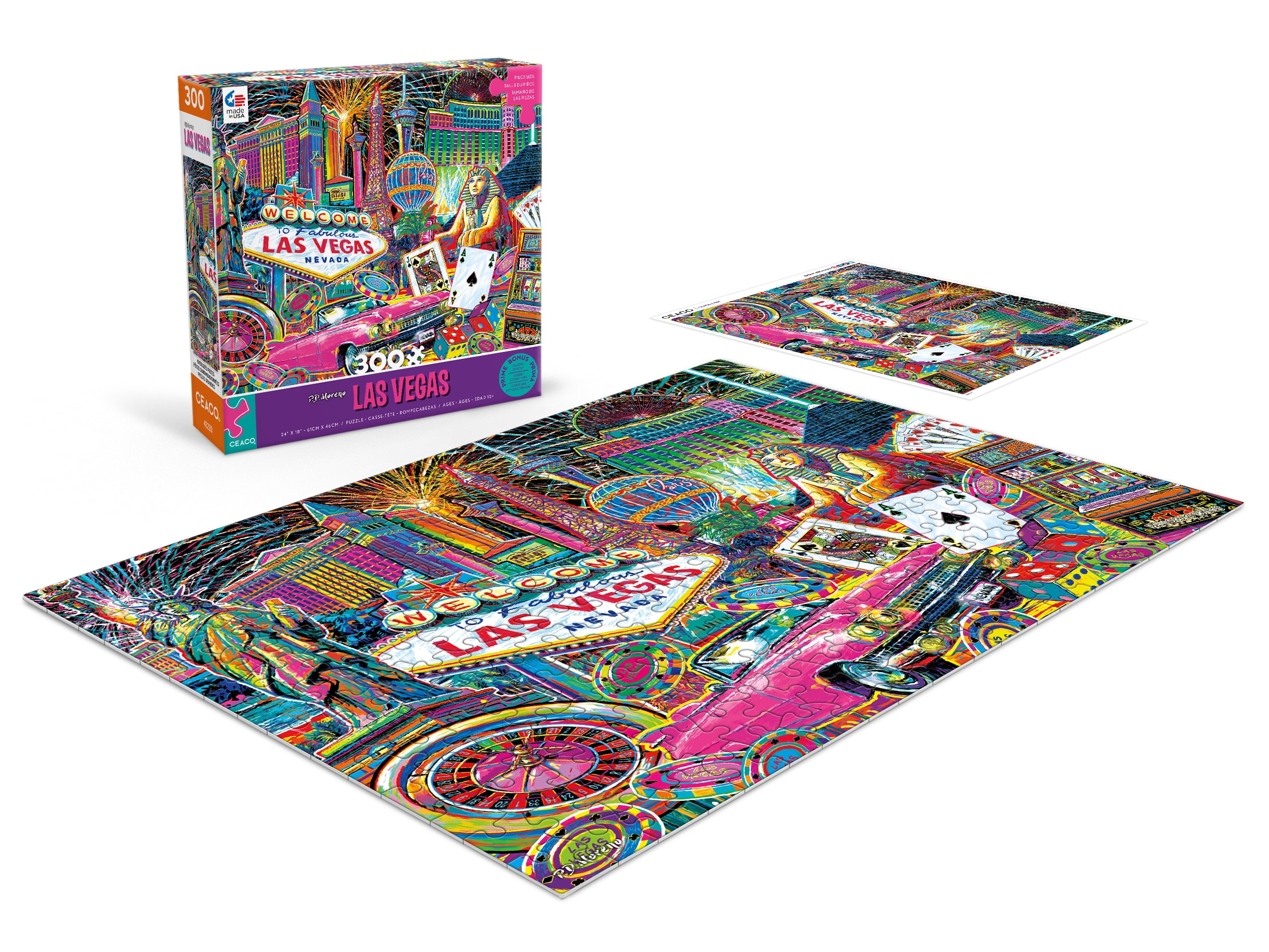 Ceaco - PD Moreno - Las Vegas - 300pc Piece Interlocking Jigsaw Puzzle