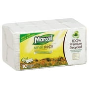 Marcal Small Steps 100% Recycled Premium Towels, 1-Ply, C-fold, White, 150/Pack