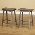 thumbnail image 5 of TMS Marney 24" Indoor Saddle Counter Stool, Set of 2, Weathered Gray, 5 of 5