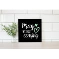 thumbnail image 2 of Pray Without Ceasing Mint Heart Slate 12 x 12 Wood Wall Sign Plaque, 2 of 4