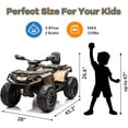 thumbnail image 7 of EastVita 2 Seater Ride On ATV for Kids, 12V Ride on Toy Car with Remote Control, 2WD Power, Music, 4 Wheeler Electric Car Battery Powered, 7 of 7