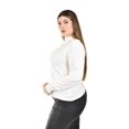 thumbnail image 2 of Blusa tejida de cuello alto Tallas Extras, 0248 (Blanco) blanco 42, 2 of 5