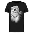 thumbnail image 1 of Silly Roaring White Tiger  T-Shirt Men -Image by Shutterstock, Male 3X-Large, 1 of 2