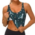thumbnail image 3 of Uemuo Cute Turtle Pattern Women's Sports Bra - High Impact Support, Breathable, and Comfortable Athletic Bra for Running, Yoga, and Workouts, 3 of 9
