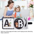 thumbnail image 3 of Baby , Baby Book Develops Cognitive Skills Black And White Safe With Rattling Paper For Preschool Learning Toy Number,Letters,Transportation, 3 of 8