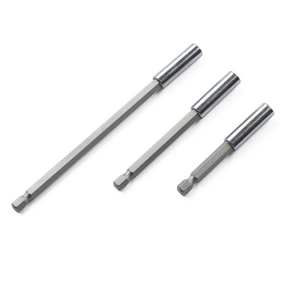 HORIALENCE 3 Pcs Carbon Steel Drill Bit Extension Universal Drill Bit Extension for Power Tools 75mm 100mm 150mm