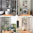 thumbnail image 2 of Over-The-Toilet Storage Rack, 4-Tier Bathroom Organizer Shelf Over Toilet with Adjustable Shelf and Basket, Freestanding Space Saver Bathroom Shelves Above Toilet for Room (Pure White), 2 of 5