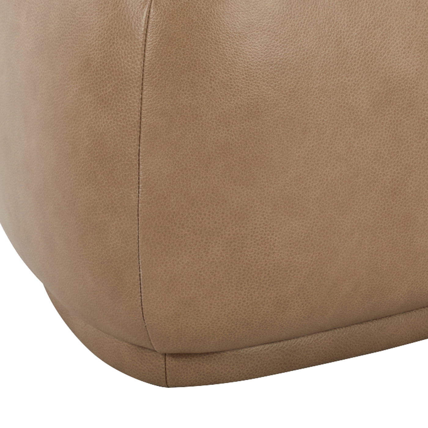 Pebble 26" Rounded Triangle Cocktail Ottoman Tuscan Tan Brown