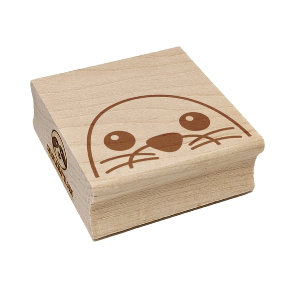 Peeking Seal Square Rubber Stamp Stamping Scrapbooking Crafting - Small 1.25in