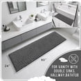 thumbnail image 2 of Alfombra para baño Yimobra, extralarga, antideslizante, de chenilla, 2 of 7