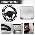 thumbnail image 4 of Uorisanigo Cow Print Steering Wheel Cover Black Car Steering Wheel Protector for Vehicle Easy to Install Car Steering Wheel Cover 15 Inches Auto Wheel Cover for SUV Sedan Gift for Wife, 4 of 8