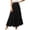 Black, variant on Long Skirts for Women Cotton Linen Maxi Skirt, Solid Color Elastic High Waist, Loose Fit A-Line Long Skirt with Hem Stitching, Casual Boho Beach Skirt,Coffee S