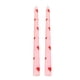 thumbnail image 2 of Pack de 2 velas románticas de varilla larga | Vela nupcial francesa impresa | Cera inodora, artesanal | Decoración de cumpleaños y fiestas con estampados coloridos | Largo Ardor | Ecológico, 2 of 8