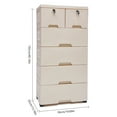 thumbnail image 2 of Miumaeov Plastic Drawers Storage Cabinet with 6 Drawers and Wheels Kids Dresser Space Saving Closet Drawer Tall Dresser Organizer for Clothes Bedroom Furniture, 2 of 13