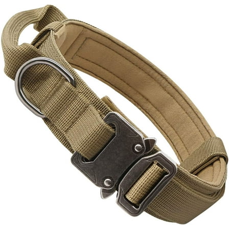 Tactical Dog Collar Adjustable Military Nylon Thick Dog Collars Heavy