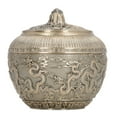 thumbnail image 2 of Tea Canister, Vintage Alloy China Storage , China Dragon Airtight Design Tea Bag Canister, Decorative Loose Tea Storage Container Multipurpose Tea Jar for Kitchen Cabinet, 2 of 8