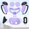 thumbnail image 2 of Fashion Purple Silicone Protective Kit for Meta Quest 3S Headset, 2 of 4