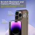 thumbnail image 3 of Case for iPhone 14 Pro 2022 (6.1 Inch), TPU Shockproof Phone Cover for iPhone 14 Pro Camera Protection Cover for Women Girls, Black Heart, 3 of 13