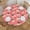 Cartoon Pugs Puppies, variant on Round Waterproof Table Cover Tablecloth Vinyl Fitted Elastic Edged Plastic Table Cover Fits Tables up to 55"-60" Summer Lemon